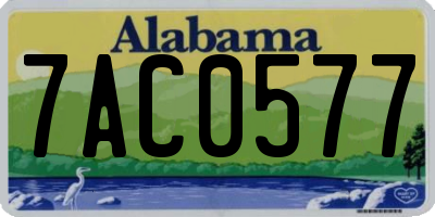 AL license plate 7AC0577