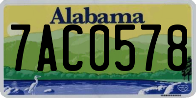 AL license plate 7AC0578