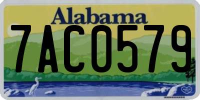 AL license plate 7AC0579