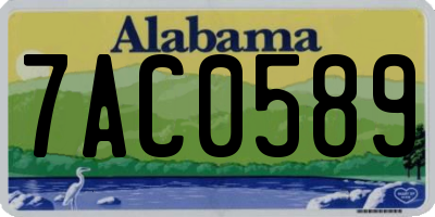 AL license plate 7AC0589