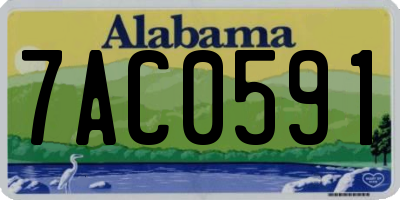 AL license plate 7AC0591