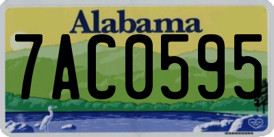 AL license plate 7AC0595