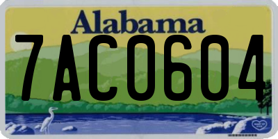 AL license plate 7AC0604