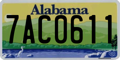 AL license plate 7AC0611