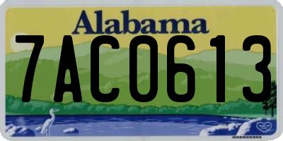 AL license plate 7AC0613