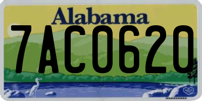 AL license plate 7AC0620