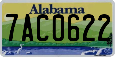 AL license plate 7AC0622