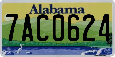 AL license plate 7AC0624