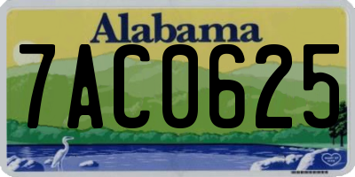 AL license plate 7AC0625