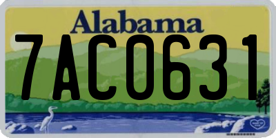AL license plate 7AC0631