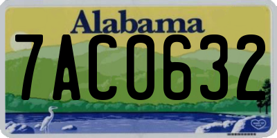 AL license plate 7AC0632