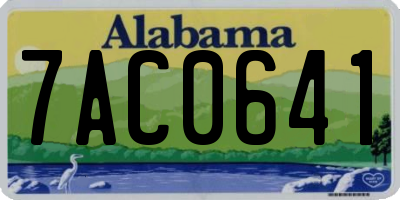 AL license plate 7AC0641