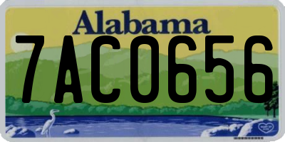 AL license plate 7AC0656