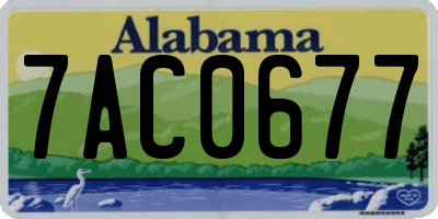 AL license plate 7AC0677