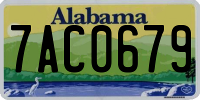AL license plate 7AC0679