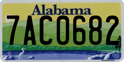 AL license plate 7AC0682