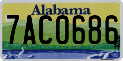 AL license plate 7AC0686