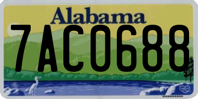 AL license plate 7AC0688