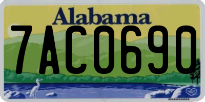 AL license plate 7AC0690