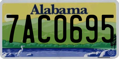 AL license plate 7AC0695