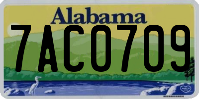 AL license plate 7AC0709
