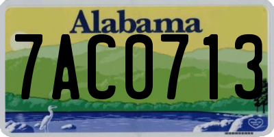 AL license plate 7AC0713