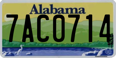 AL license plate 7AC0714