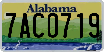AL license plate 7AC0719