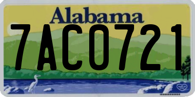 AL license plate 7AC0721