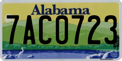 AL license plate 7AC0723