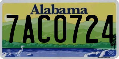 AL license plate 7AC0724