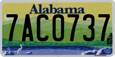 AL license plate 7AC0737