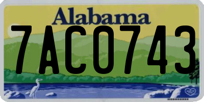 AL license plate 7AC0743