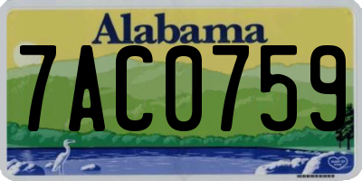 AL license plate 7AC0759