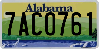 AL license plate 7AC0761