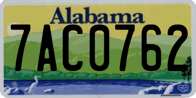 AL license plate 7AC0762