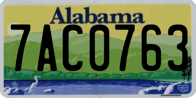 AL license plate 7AC0763