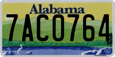 AL license plate 7AC0764