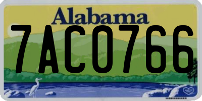 AL license plate 7AC0766