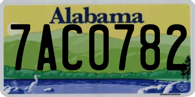 AL license plate 7AC0782