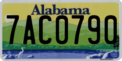 AL license plate 7AC0790