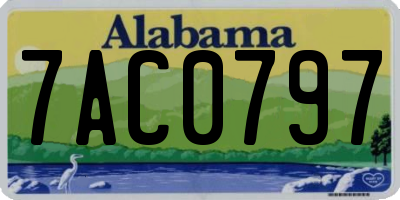 AL license plate 7AC0797