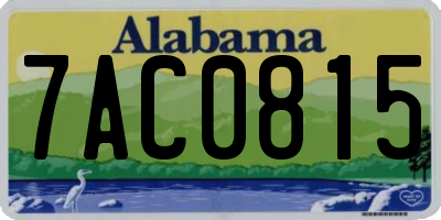 AL license plate 7AC0815