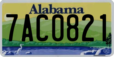 AL license plate 7AC0821