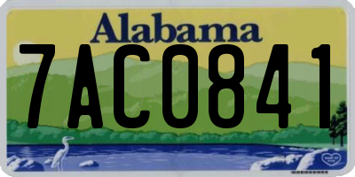 AL license plate 7AC0841