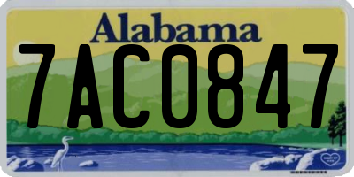 AL license plate 7AC0847