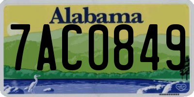 AL license plate 7AC0849