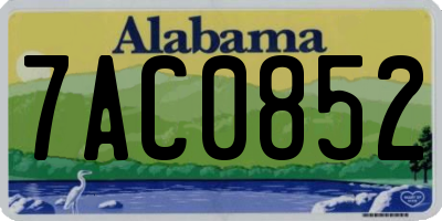 AL license plate 7AC0852