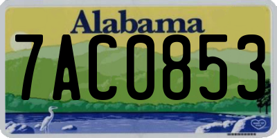 AL license plate 7AC0853