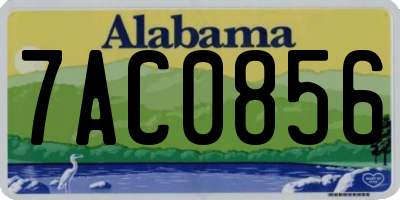 AL license plate 7AC0856